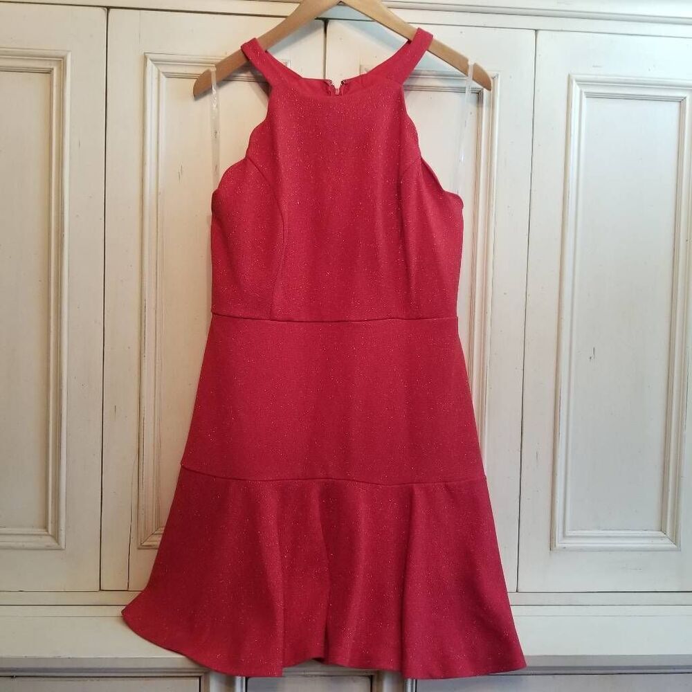 Trixxi Red Sparkle Dress Large